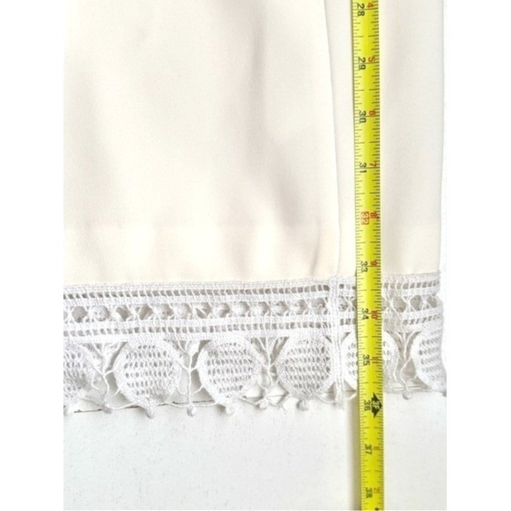 Tory Burch Marissa Ivory Cream Crochet Lace Trim Shift Dress Sz 14‎ - Picture 13 of 14
